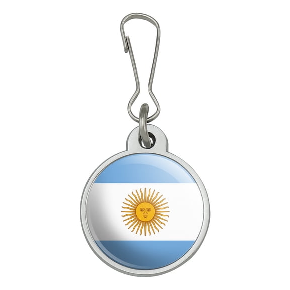 Argentina Country Flag Jacket Handbag Purse Luggage Backpack Zipper Pull Charm