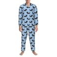 thumbnail image 3 of Naloa Dachshund Dog Men’s Pajamas Set - Long Sleeve Button Down Sleep Shirt and Pajama Bottoms Sleepwear Set-Small, 3 of 7