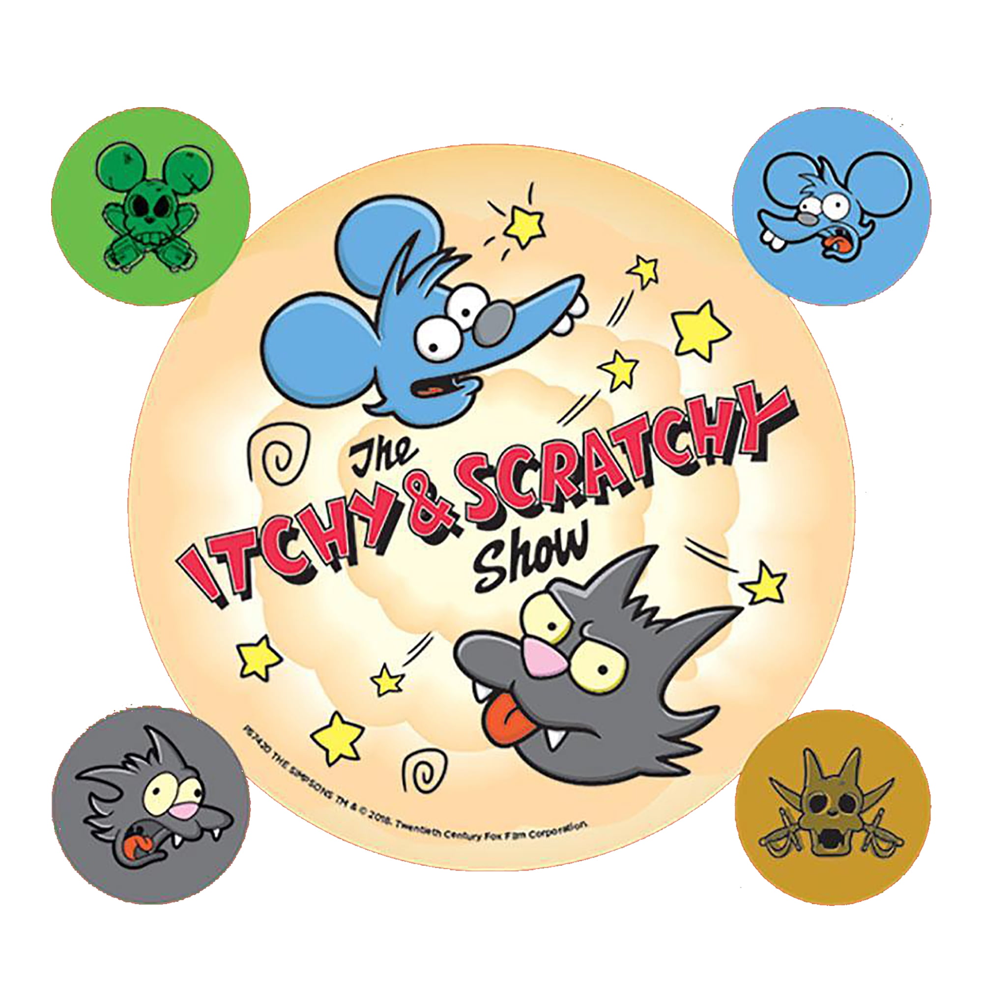 The Simpsons Stickers Itchy And Scratchy