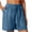 Navy, variant on Cotton Linen Shorts for Women Vintage Straight Leg Bermuda Shorts Lounge High Waisted Summer Shorts with Pockets