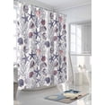 thumbnail image 3 of Fsddascl Vintage Coastal Shower Curtain Set - Small 36" x 72" Washable Bathtub Curtain with 12 Hooks, Starfish Coral Shell Conch Ocean Waterproof Fabric Stall Shower Curtains for Bathroom/Bathtub, 3 of 6
