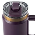 thumbnail image 5 of Thyme & Table 32 fl oz Stainless Steel Luna Tumbler with Handle and Dual Straw Lid, Purple, 5 of 11