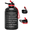 Black, variant on GEDUX 64oz Half Gallon Motivational Water Bottle with 2 Lids (Chug and Straw), BPA Free Sports Drink Water Jug with Time Marker for Camping Sports Workouts and Outdoor Activity