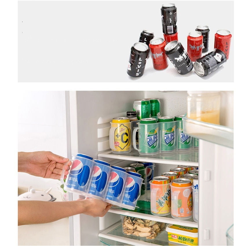 Beers Soda Cans Holder Storage Kitchen Organization Fridge Rack Plastic