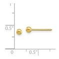 thumbnail image 6 of Auriga Fine Jewelry 24k Yellow Gold Plated 3mm Plated Ball Stud Earrings for Women, 6 of 6