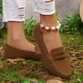 thumbnail image 6 of Miluxas Loafers for Women Comfortable Dressy Casual Work Flats Lightweight Slip on Walking Shoes Brown 7.5(40), 6 of 9