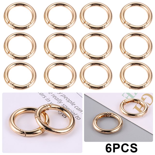 Anillos Circulares Metal 2 Uds. 2cm Accesorios Bricolaje Aleación para (dorado)