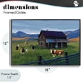 thumbnail image 4 of Stupell Industries Farmhouse Grazing Cattle at Solitary Cabin Black Framed Giclee Art, 18 x 12, by Renel Peters, 4 of 8