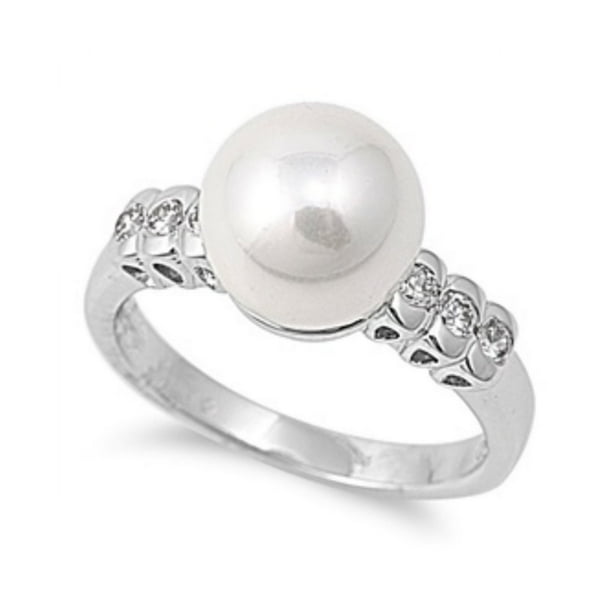 Royal Design Rhodium Plated Brass Ring With Marcasite