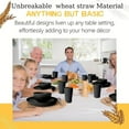 thumbnail image 4 of Dvruxg 16 Pcs Kitchen Wheat Straw Dinnerware Set, Plastic Reuasble Dinner Dishes Serving Plate Set for Kitchen, Including Dinner Plate, Dessert Plate, Bowl, Cup, 4 of 5