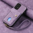 thumbnail image 6 of Nalacover for Samsung A53 5G, Slim Case Wallet with Credit Card Holder, Back Flip Premium Leather Magnetic Clasp Kickstand Wirst Hand Strap Shockproof Cover for Samsung Galaxy A53 5G, Purple, 6 of 7