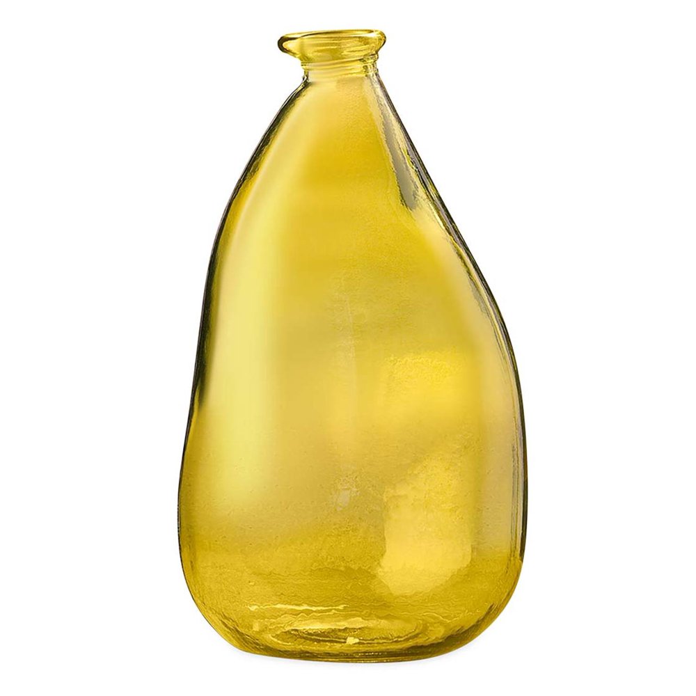 Oblong Recycled Glass Balloon 14" Vase, Green