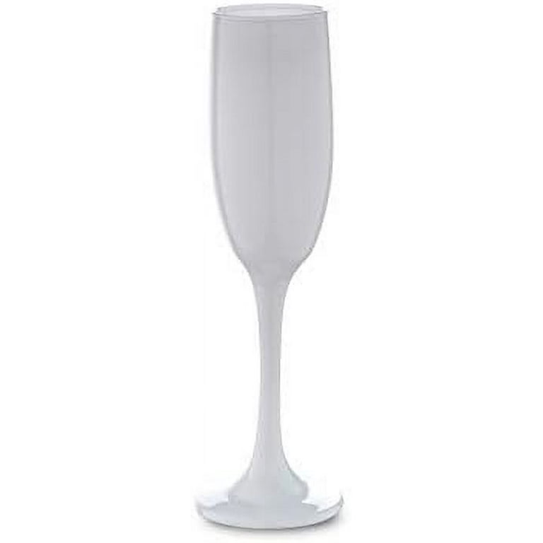 White cheap champagne flutes