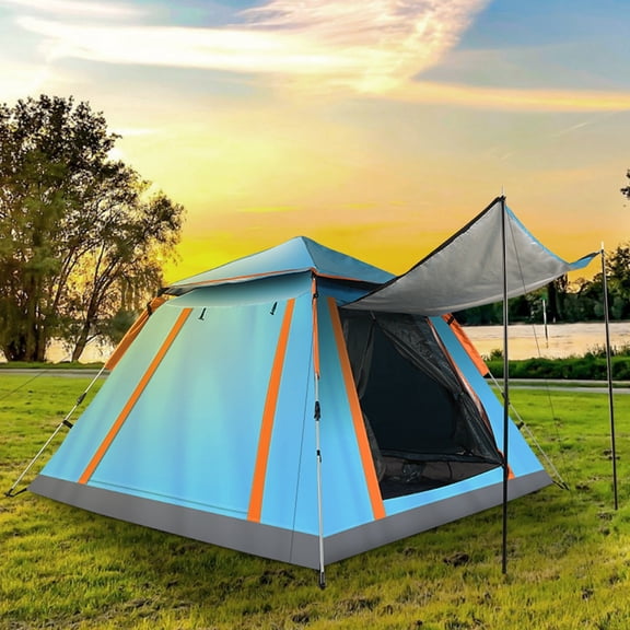 4-5 Person Waterproof Tents for Camping Easy Setup Backpacking Family Camping Tents for Outdoor Camping Fishing Beach Blue