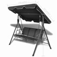 thumbnail image 2 of vidaXL Patio Swing Chair Outdoor Swing Bench with Adjustable Canopy Swing Seat, 2 of 21