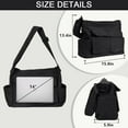 thumbnail image 5 of Omlopp Canvas Messenger Bag Large Hobo Crossbody Bags with Multiple Pockets,School Vintage Shoulder Laptop Bag for Women and Men（Black）, 5 of 7