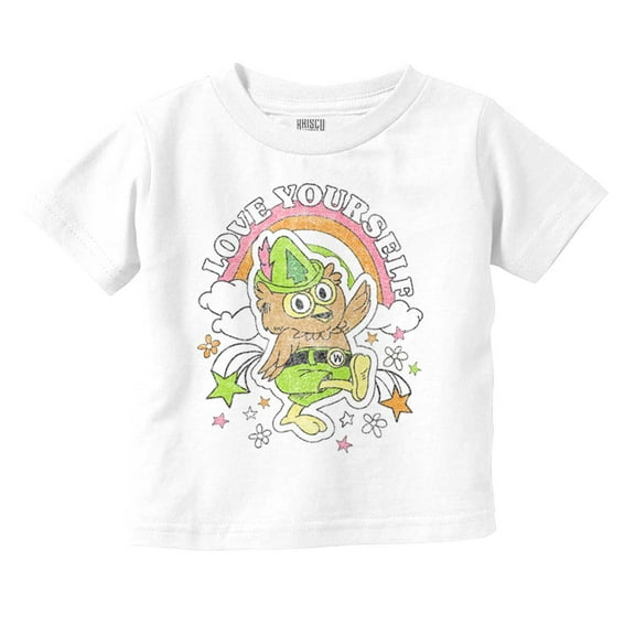 Woodsy Owl Vintage Love Yourself Toddler Boy Girl T Shirt Infant Toddler Brisco Brands 18M