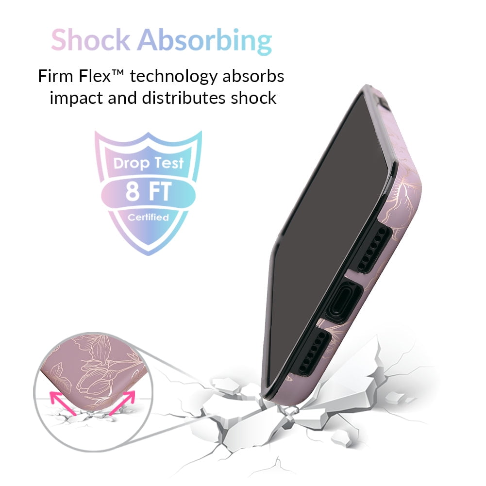VELVET CAVIAR for iPhone 11 Case Rose Gold Flowers - Protective Mauve Purple Case for Women - Dusty Rose Floral