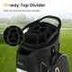 Topbuy 15-Way Golf Panier Sac de Club de Golf avec 15 Façons Organisateur Diviseur Haut 7 Poches à Glissière Sac Refroidisseur Parapluie Titulaire Hotte de Pluie Noir + Jaune – image 2 sur 8