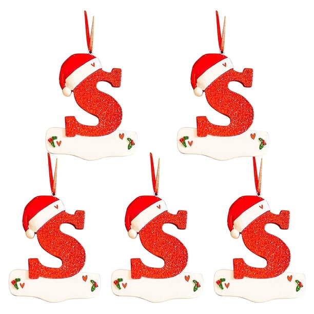 Navidad Little Red Hat Carta Colgante DIY Escribible Nombre 26 Carta Colgante 5PCS Wmkox8yii gf6334