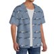 thumbnail image 2 of Balery Cute Whale Camisa Casual de Manga Corta con Botones para Hombre, Texturizada, Estilo Cubano, para Playa, Verano-3X-Large, 2 of 5