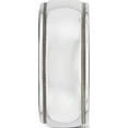 thumbnail image 3 of Black Ti & Sterling Silver Polished Domed Milgrain Ring, 3 of 5