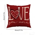 thumbnail image 2 of Funda de cojín decorativa para el Día de San Valentín para sofá o cama - Funda estampada con tacto suave de lino, 2 of 5