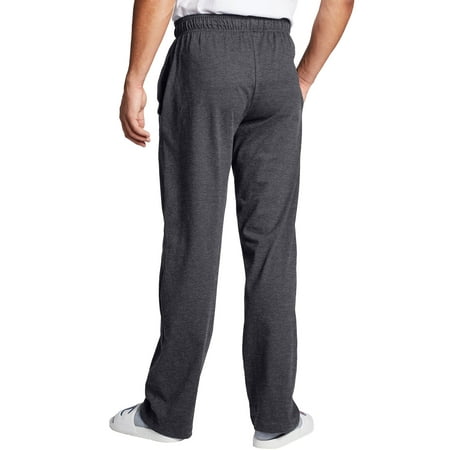 champion men's open bottom light weight jersey sweatpant