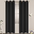 thumbnail image 1 of Cortinas opacas Yakamok negras con aislamiento térmico de 38 x 84 cm, 1 of 8