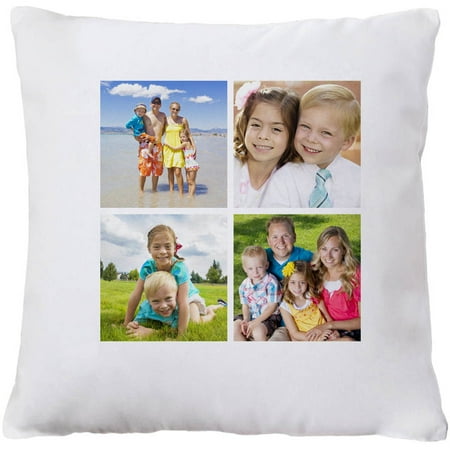 - Personalized Photo Collage Throw Pillow, Available with 4 photos or 9 photos