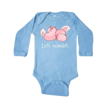 

Inktastic Let s Relaxolotl with Cute Sleeping Axolotls Gift Baby Boy or Baby Girl Long Sleeve Bodysuit