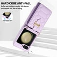 thumbnail image 4 of ELEHOLD for Samsung Galaxy Z Flip 5 Case, Z Flip5 Crossbody Wallet Case with Card Holder Soft PU Leather Shockproof Protective Cover with Strap for Samsung Galaxy Z Flip 5 for Girls Women,Purple, 4 of 11