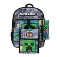 thumbnail image 1 of Minecraft Backpack 5-Piece Set 16” Flap Lunch Kit, Utility Case, Keychain and Carabiner, 1 of 8