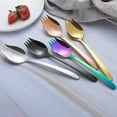 thumbnail image 5 of Manunclaims Stainless Steel Spork, Long Handle Reusable Metal Fork Spoon 2 in 1 for Camping Picnic Travel, for Appetizer Salad Dessert, 5 of 8
