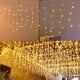 thumbnail image 5 of Guirnalda de luces navideñas de gran tamaño, cortina para Año Nuevo 2024, decoración del hogar, 5 m, 10 m, 15 m, 20 m, guirnalda de luces de carámbanos, guirnalda de luces de carámbanos, 5 of 5