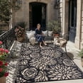 thumbnail image 3 of BERTHMEER 8'x10' Outdoor Rugs on Sale Clearance Plastic Straw Waterproof Patio rugs for RV Deck Camping Beach Picnic Garden and Balcony Brown, 3 of 6