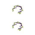 thumbnail image 2 of Wosthever Guirnalda de flores artificiales para puerta, calcomanía de falsa, tamaño compacto, accesorios de vacaciones de glicinia, suministros Type3 NO3, 2 of 6