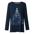 thumbnail image 5 of Womens Crew Neck Christmas Tops Christmas Elk Print Pullover Sweater Blouses Comfort Casual Long Sleeve Shirts Tops Fall Casual Trendy Sweatshirt Hooded Pullover Tops, 5 of 5