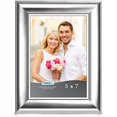 thumbnail image 2 of Icona Bay 5x7 Silver Picture Frame, Contemporary Photo Frame 5 x 7, Wall Mount or Table Top, Elegante Collection, 2 of 4