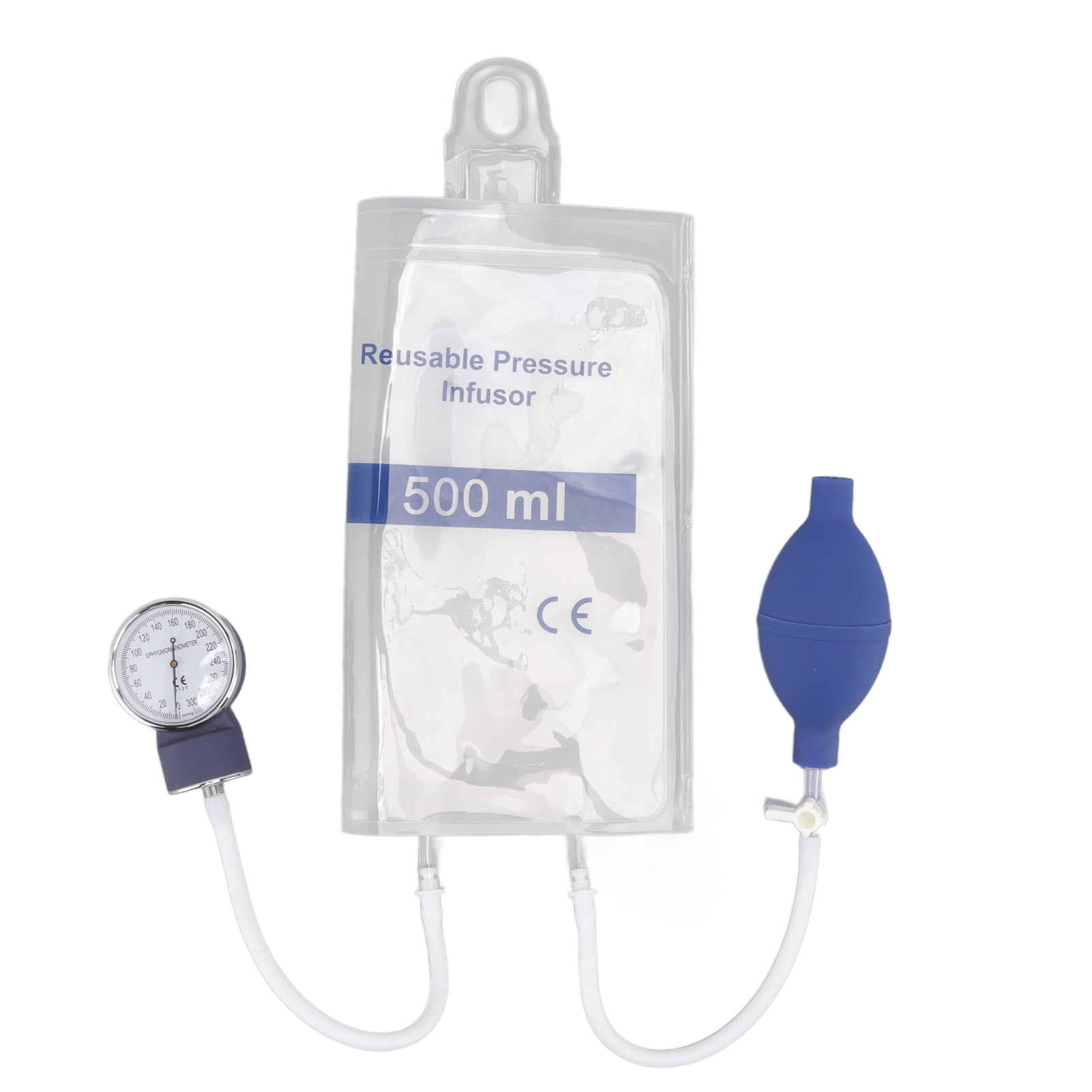 Pressure Infusion Bag, Transparent Quick Infusion Professional 500ml Fluid Infusion Bag For Natural Disaster Emergency For ICU For Emergency Patients