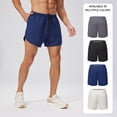 thumbnail image 6 of FEOYA Men's Breathable Quick-Dry Shorts Male Sweat Shorts Elastic Waist Running Shorts Inter Drawstring Training Shorts Outdoor Activewear with for Gym Sportwear Athletic M Blue, 6 of 9
