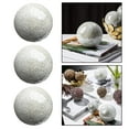 thumbnail image 3 of Orbes decorativos para cuencos y jarrones Cuencos (juego de 3) Esferas de mosaico de vidrio Bolas Blanco plateado, 3 of 9