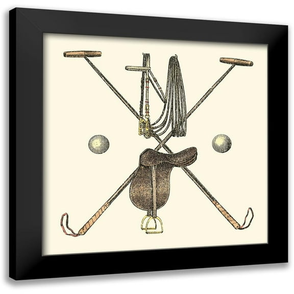Unknown 12x12 Black Modern Framed Museum Art Print Titled - Custom Polo Saddle