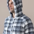 thumbnail image 4 of SWSMCLT Men's Fuzzy Fleece Christmas Onesies Pajamas Long Sleeve Soft Winter Cozy Fall Thick Flannel Loose Zipper Light Blue Small, 4 of 4