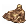 thumbnail image 2 of Estatua decorativa de Buda gordo arrodillado en miniatura, material de cobre, 2 of 2