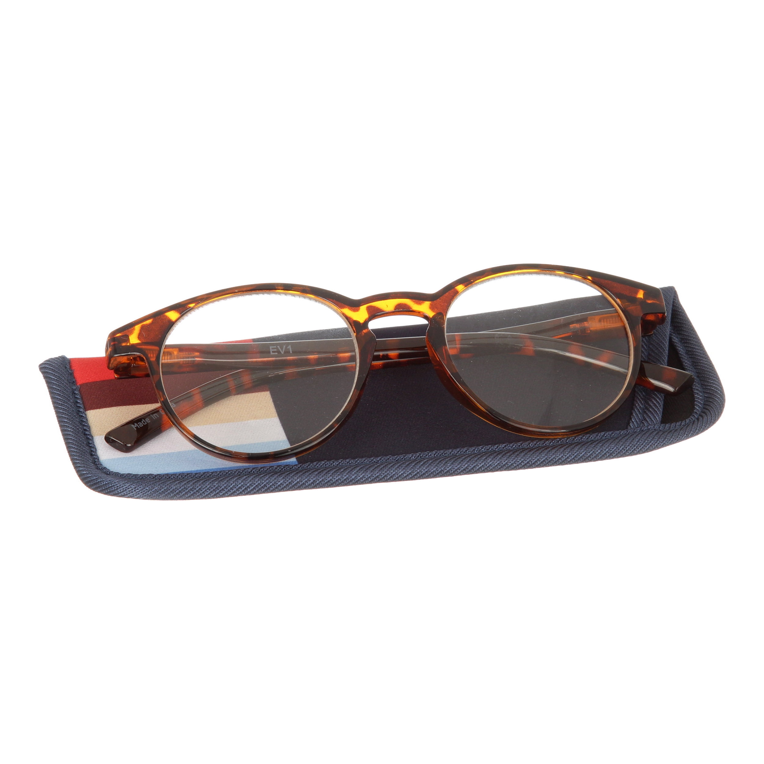 EV1 Pearl Tortoise +1.75 Reading Glasses with Case