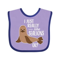 Inktastic I Just Really Like Sea Lions Ok Boys or Girls Baby Bib