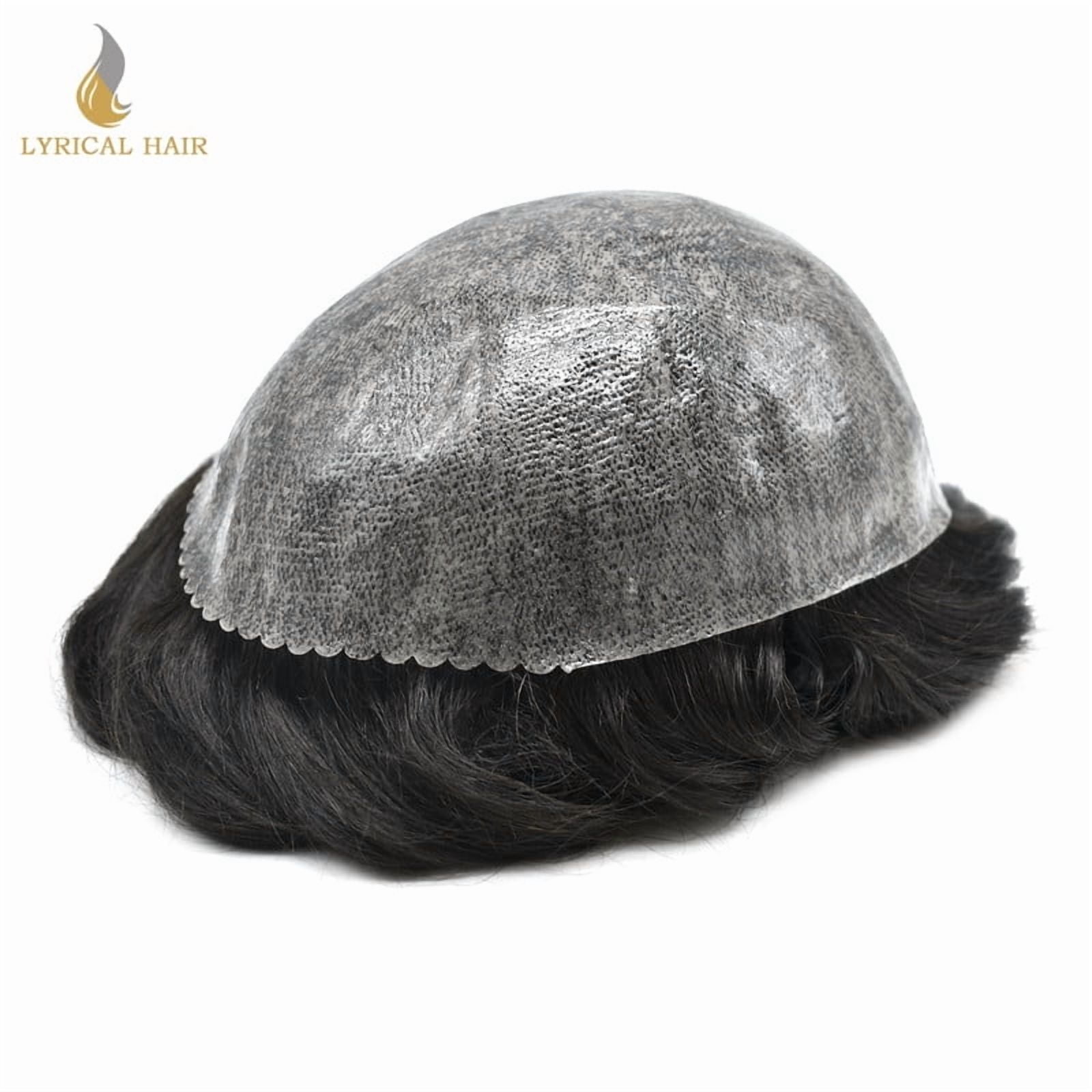 LYRICAL HAIR Mens Hairpiece French Lace Toupee Hair for Men Human Hair Replacement Systems Fine Mono Mens Wig Male Hair Prosthesis