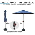 thumbnail image 7 of TOTAL 9FT Patio Umbrella Outdoor Market Umbrella with Silver Aluminum Pole, UV Resistant Canopy, Wind Vent, Tilt & Crank System, Perfect for Patio, Garden, Deck, Pool, Outdoor Dining, Navy Blue, 7 of 7