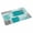 Teal, variant on Burnt Orange Grey Doormat Outdoor Entrance 24"x36", Abstract Modern Oil Painted Geometric Absorb Moisture Dirt Door Mats, Non-Slip Rubber Backing Floor Mats Indoor, Low-Profile Front Door Rugs